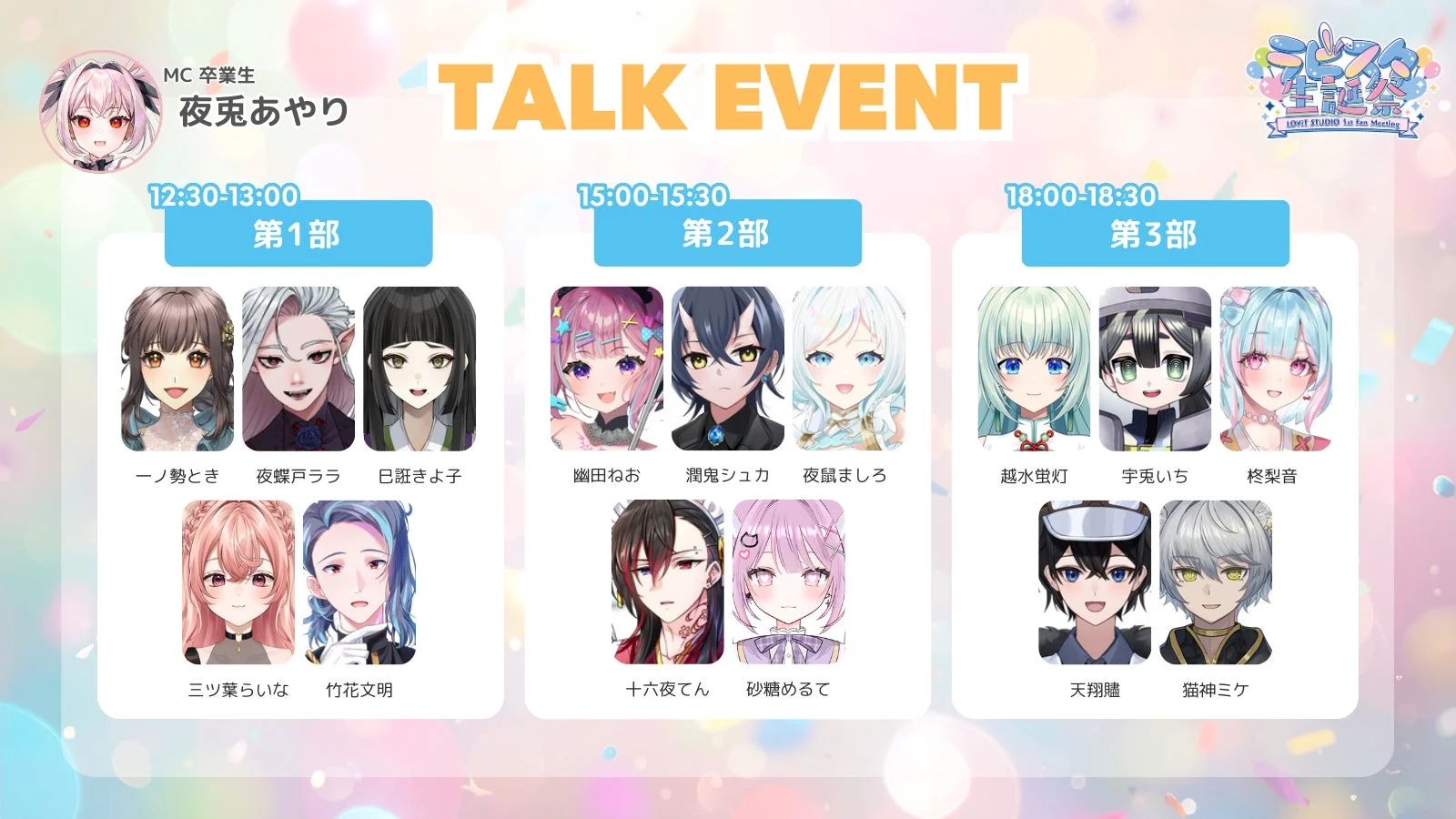 LOViT STUDIO 1st Fan Meeting トークイベント出演者