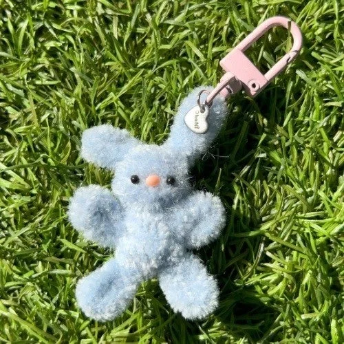 水色のうさぎキーホルダー