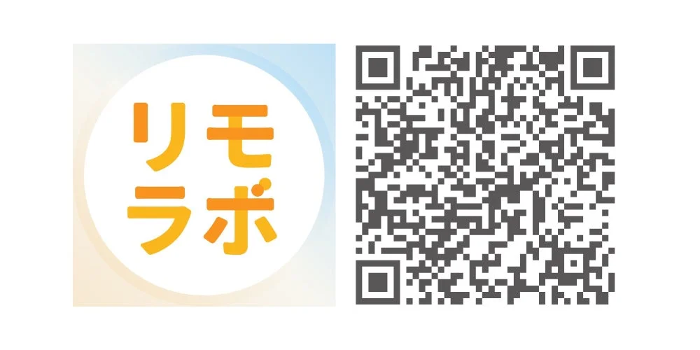 リモラボのロゴとQRコード