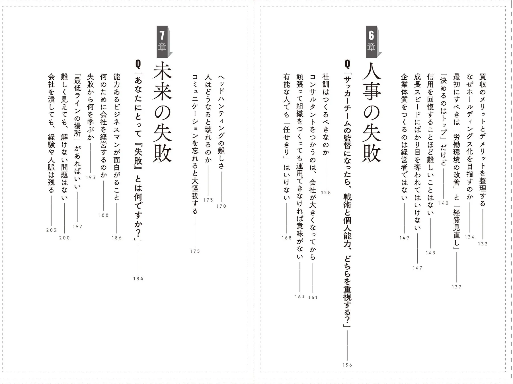 目次ページ（人事の失敗、未来の失敗）