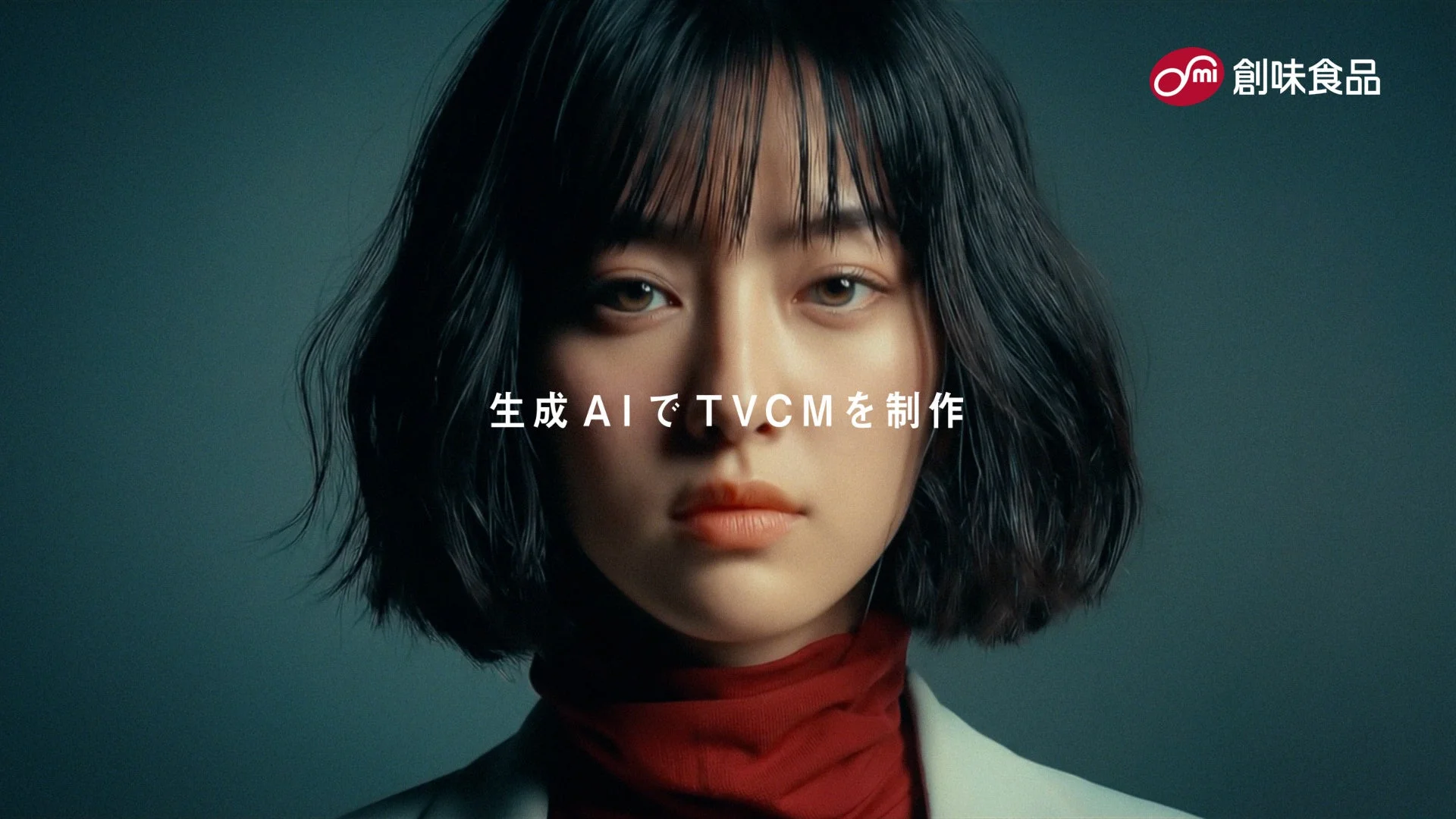 生成AIでTVCMを制作する創味食品のイメージ