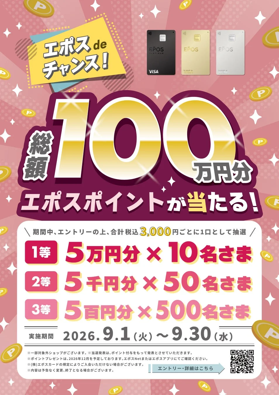 エポスポイントが当たるキャンペーン告知