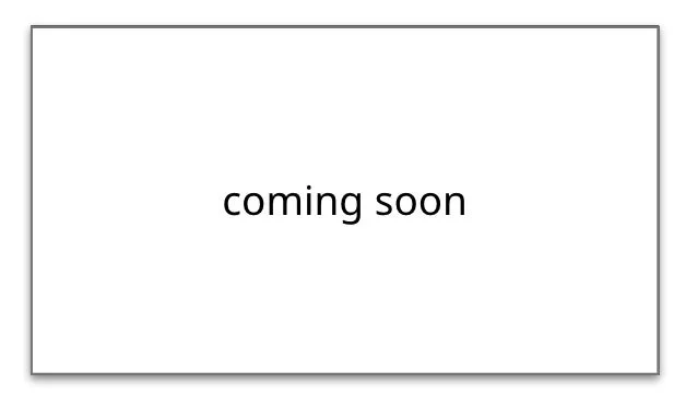 「coming soon」という文字が中央に表示されたシンプルなプレースホルダー画像