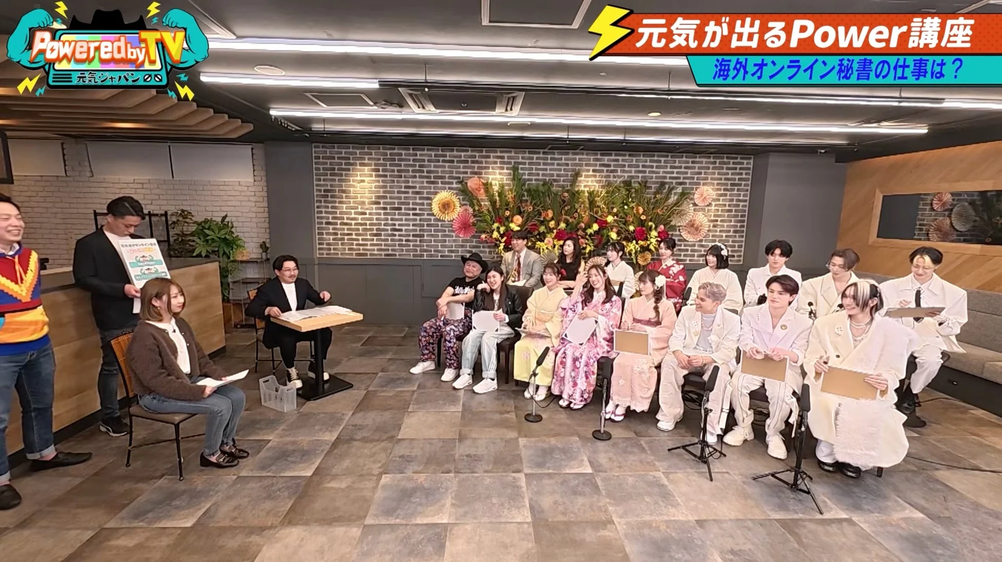 テレビ番組で海外オンライン秘書の仕事内容が紹介される様子