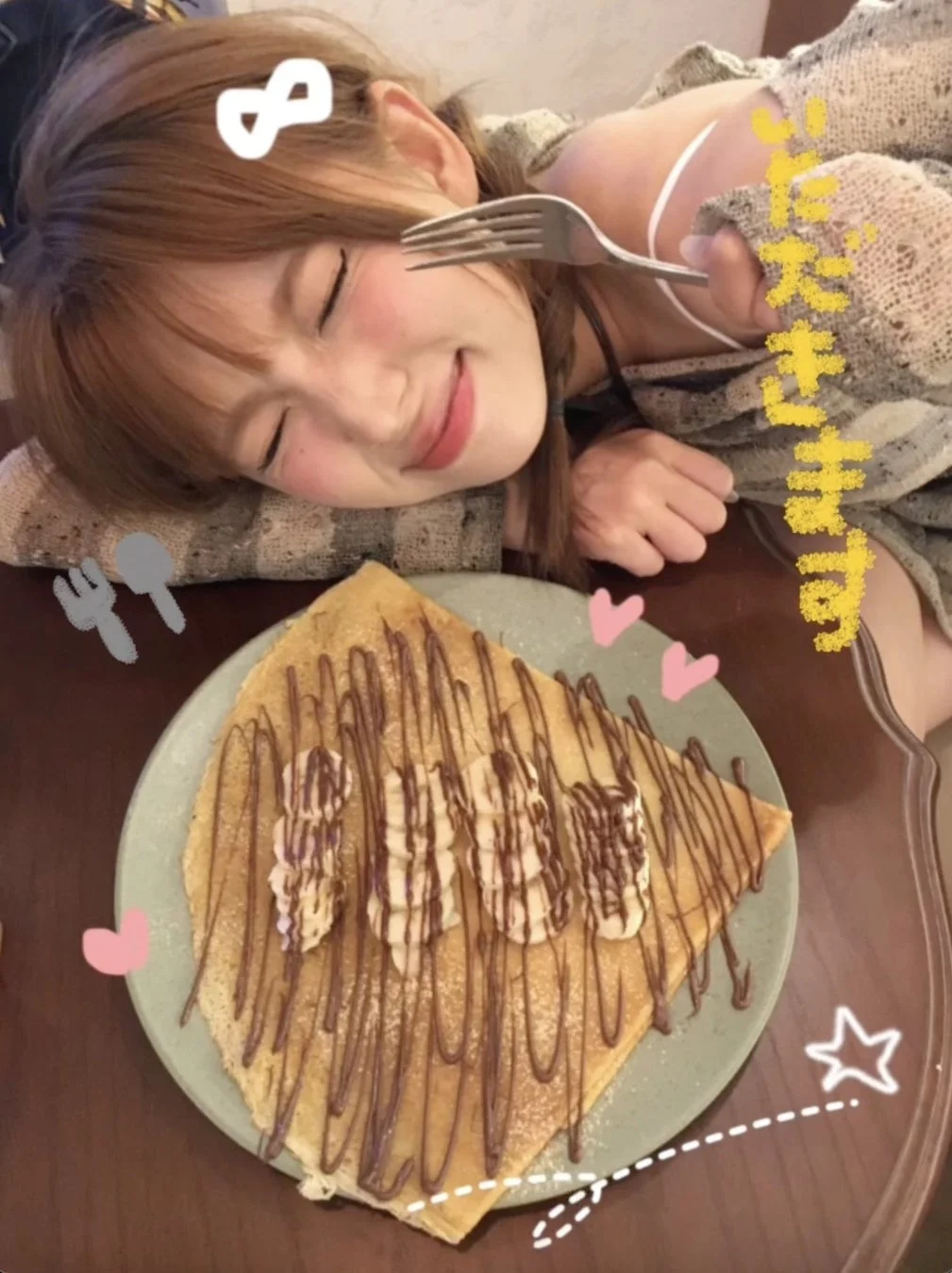 「いただきます」のクレープ動画