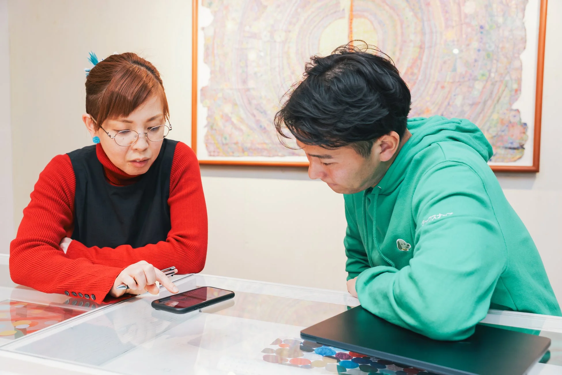 アプリ操作説明の様子