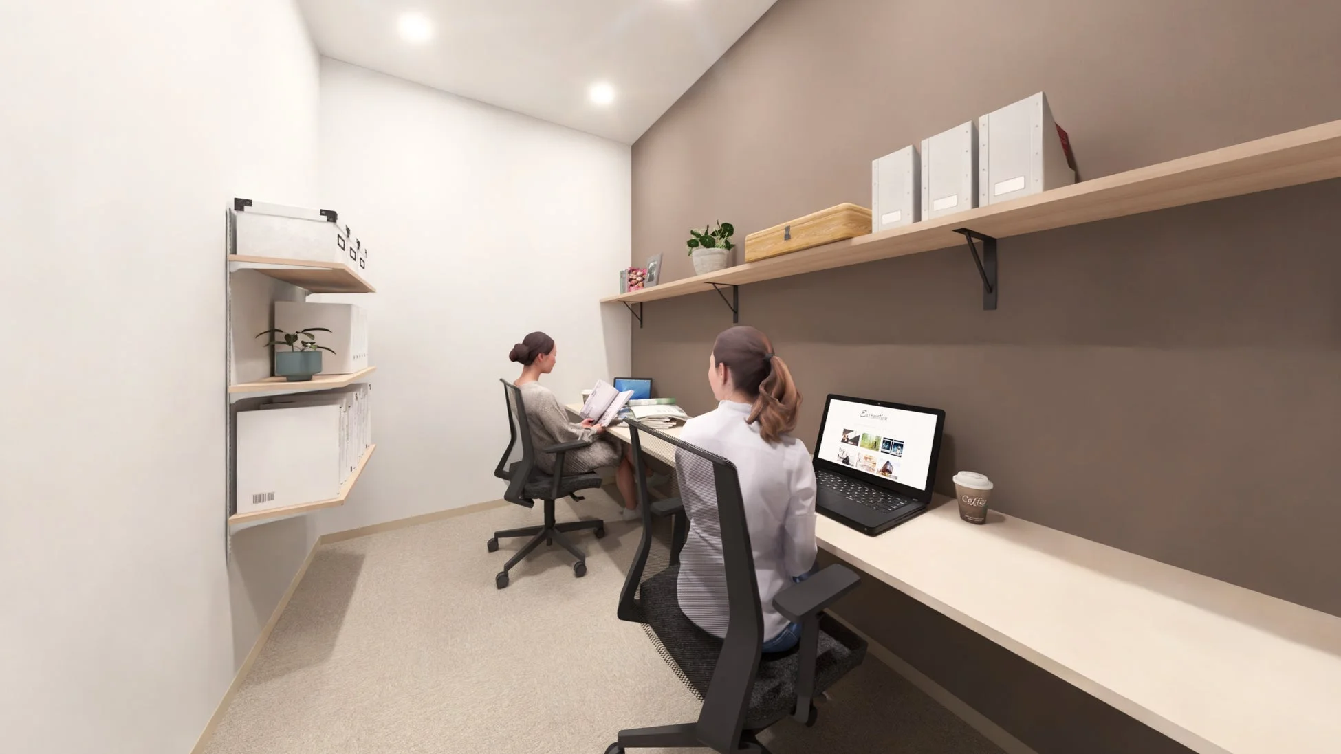 モダンで清潔感のあるオフィス空間