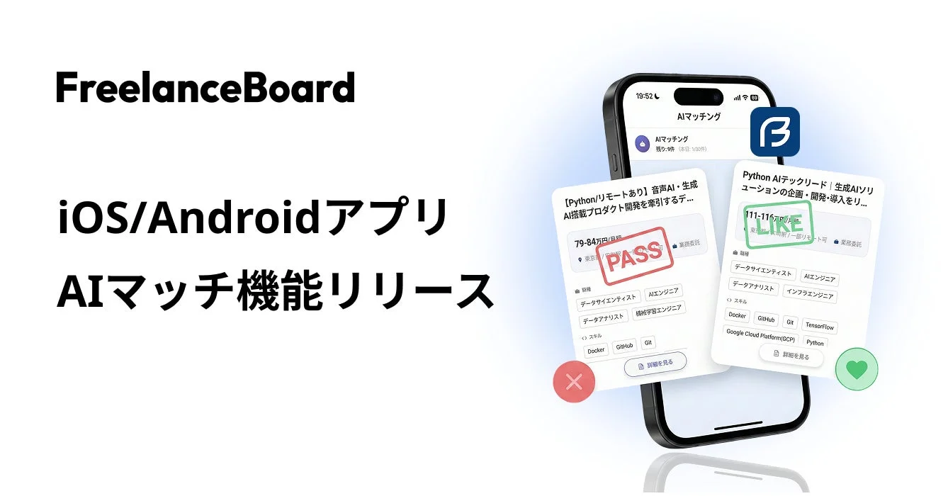 フリーランスボードアプリのAIマッチ機能リリース