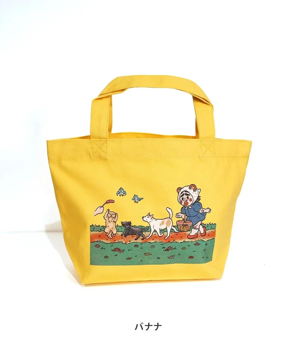 バナナカラーのランチトート