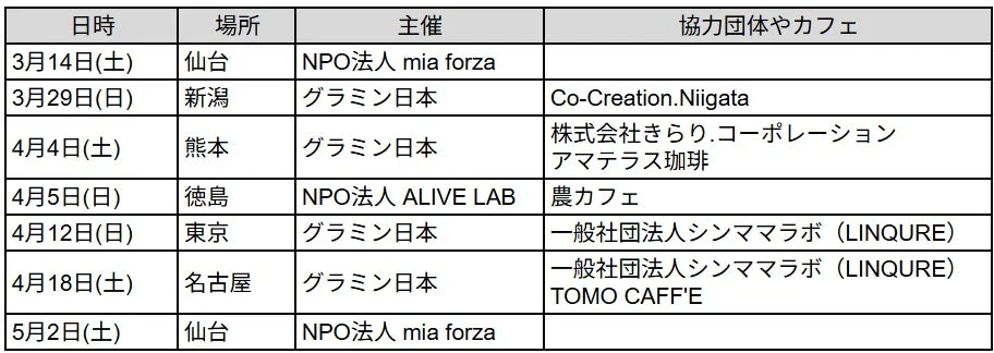 全国イベントスケジュール