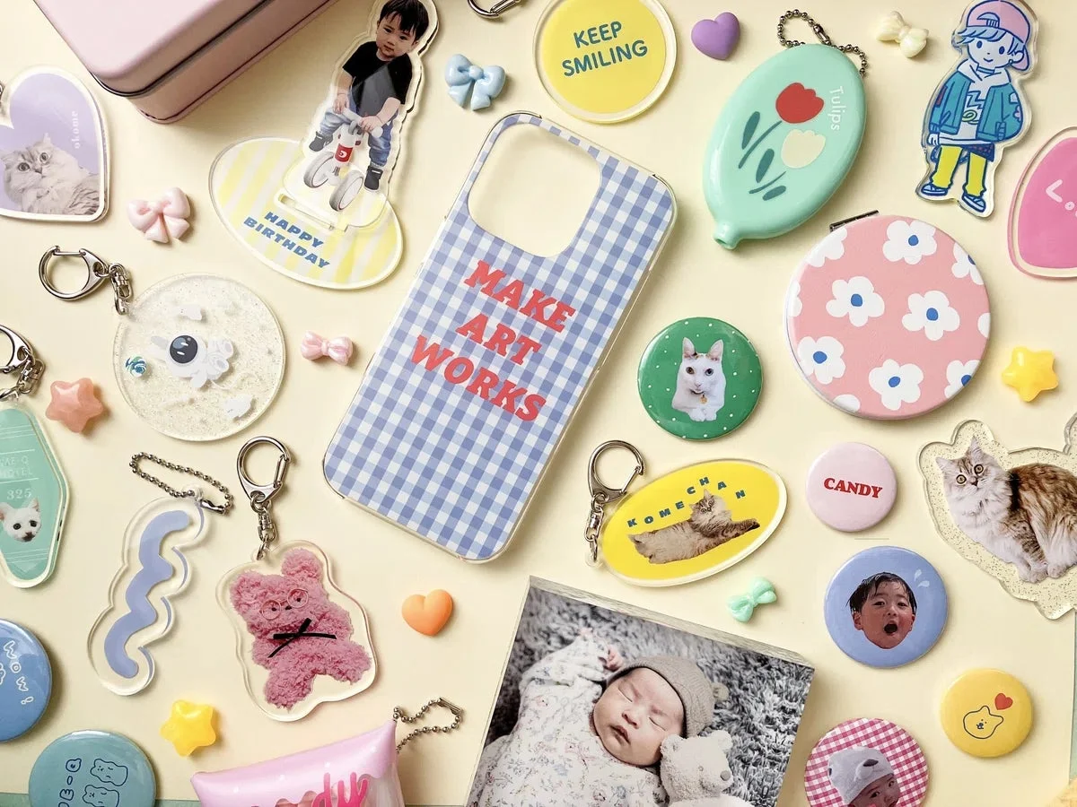 ME-Qで作成可能なオリジナルグッズの例