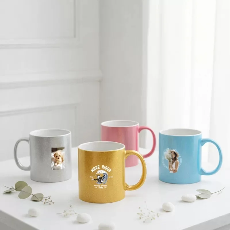 カスタムプリントされたメタリックマグカップ