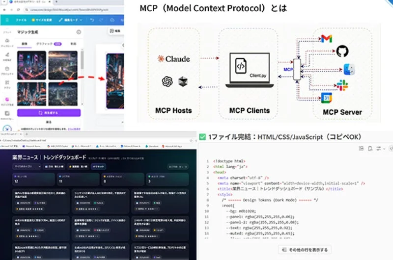 MCPの概念図とウェブUI