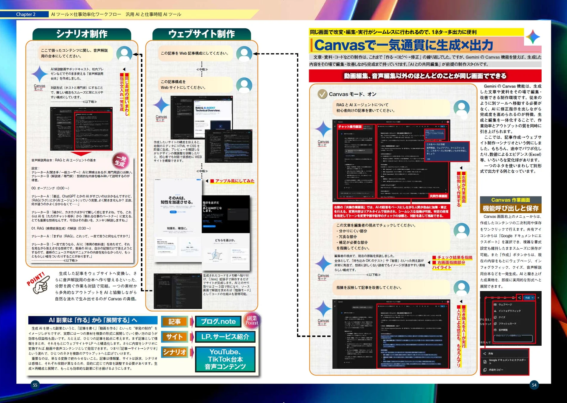 Gemini Canvasで一気通貫に生成×出力
