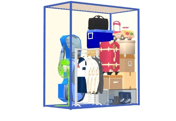 様々な荷物がきれいに収納されている様子