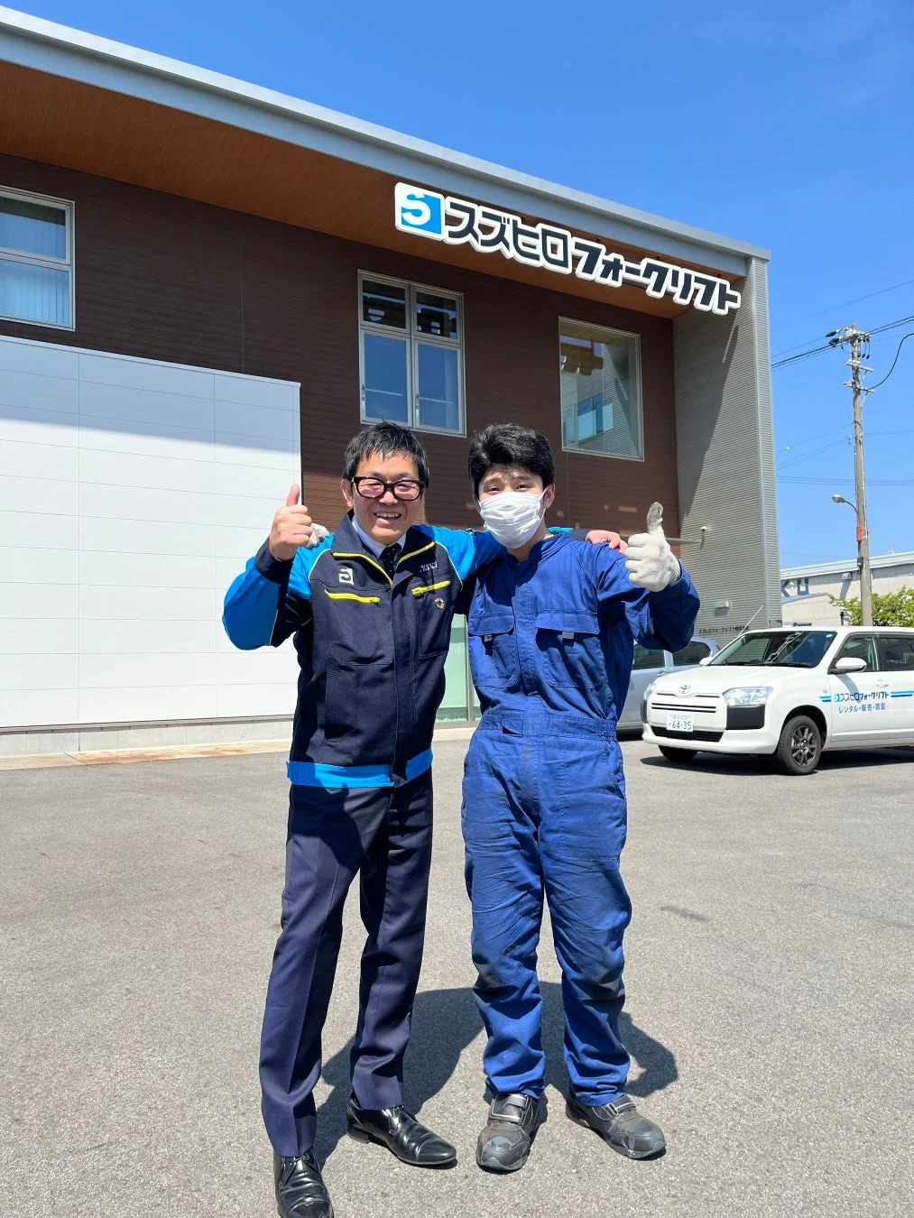 スズヒロフォークリフトの皆さんと生徒