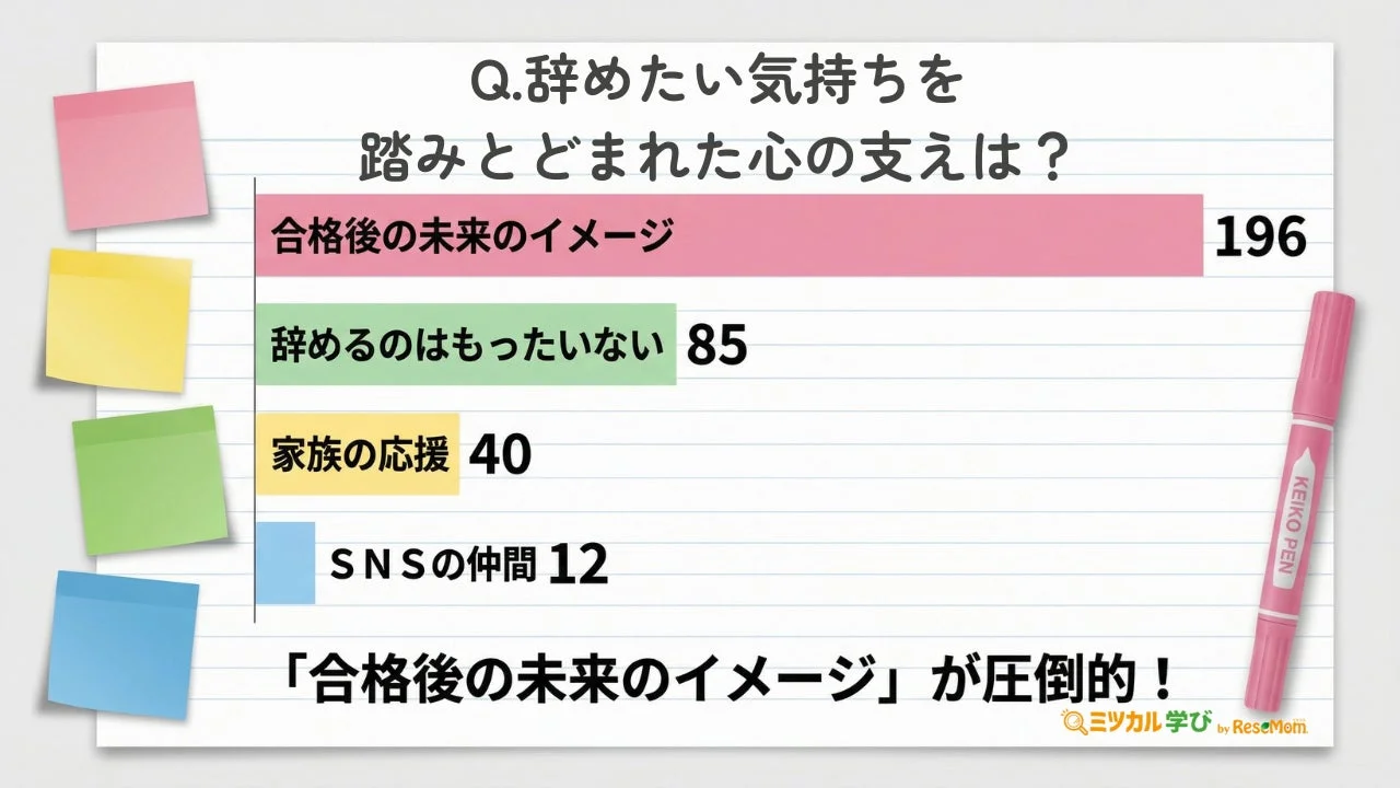 辞めたい気持ちを踏みとどまれた心の支え