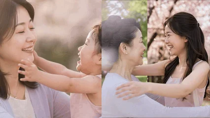 世代を超えた母と娘の愛情と絆を表現した二つの心温まる場面