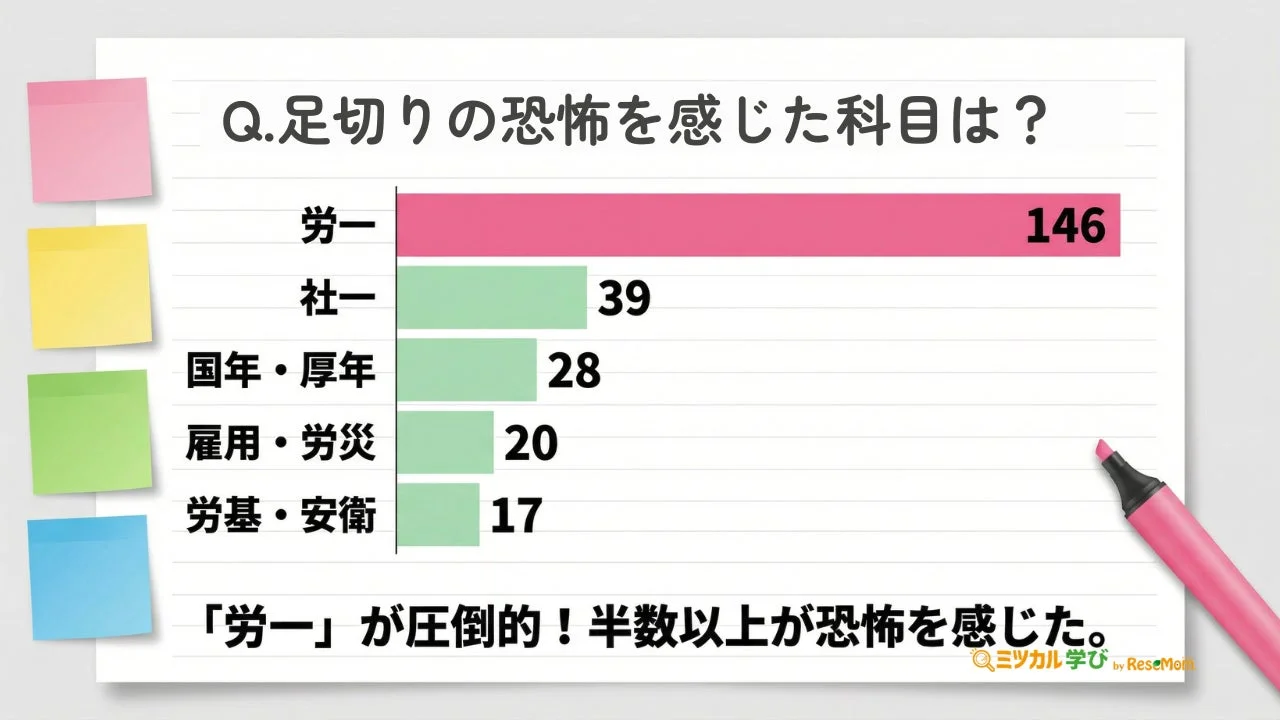 足切りの恐怖を感じた科目