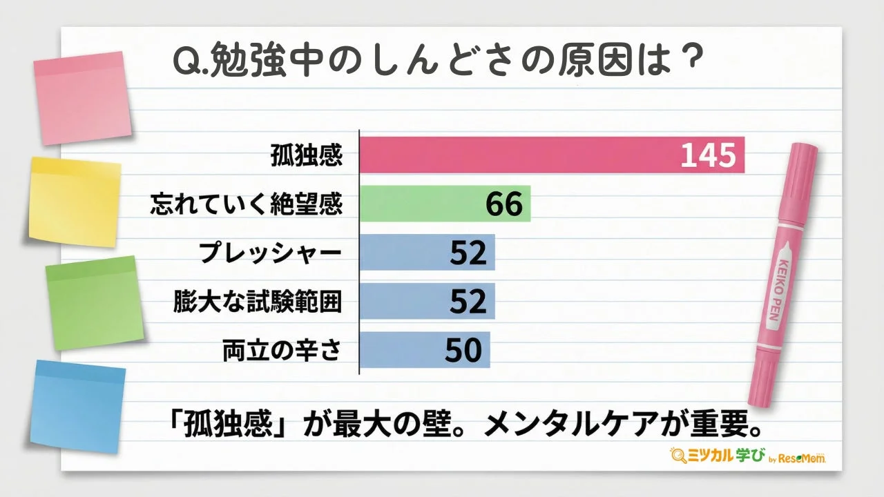 勉強中のしんどさの原因