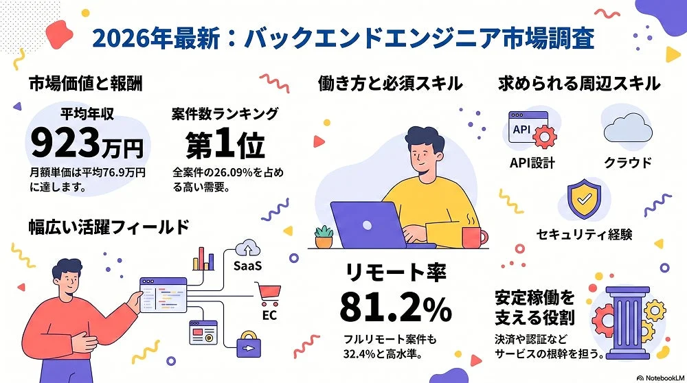 2026年最新のバックエンドエンジニア市場調査サマリー