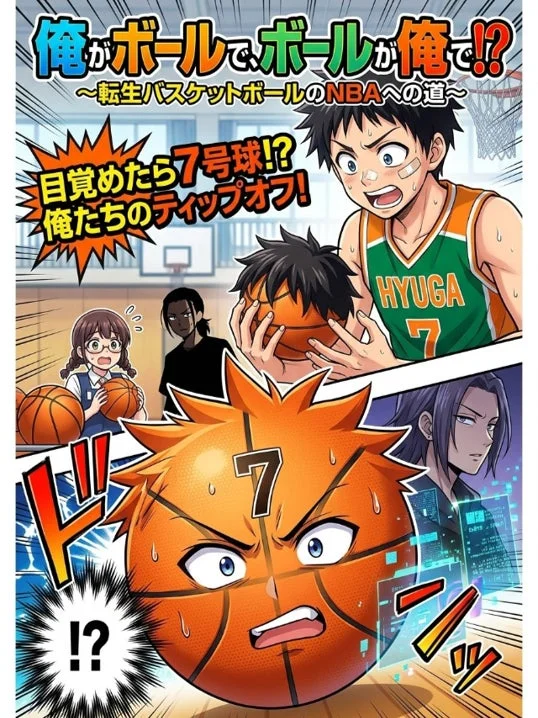 俺がボールでボールが俺で!? ~転生バスケットボールのNBAへの道~ 目覚めたら7号球!? 俺たちのティップオフ! HYUGA 7 !?