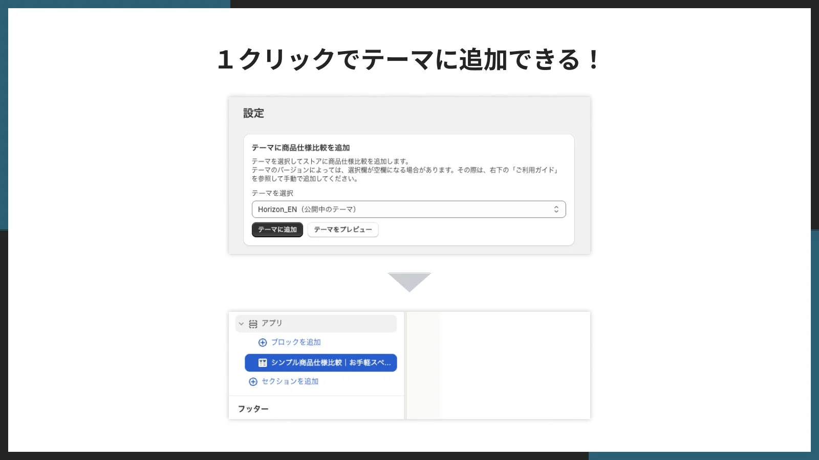 1クリックでテーマに追加できる！