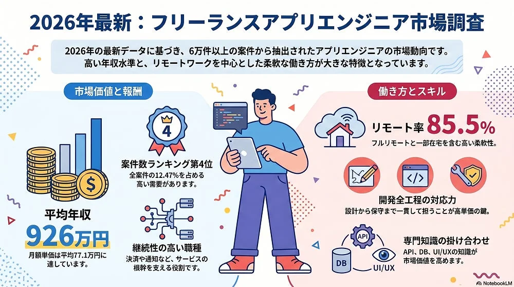 2026年最新: フリーランスアプリエンジニア市場調査