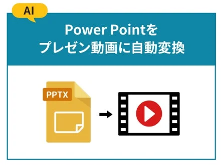 パワーポイントを動画に自動変換