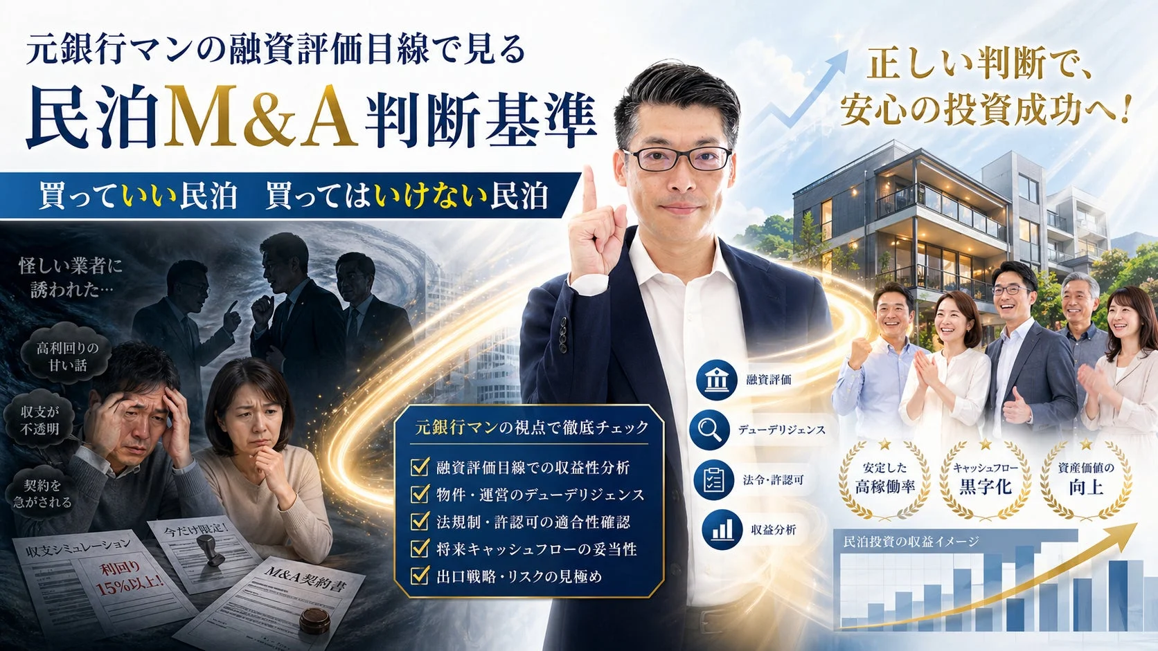 元銀行マンの融資評価目線で見る 民泊M&A判断基準