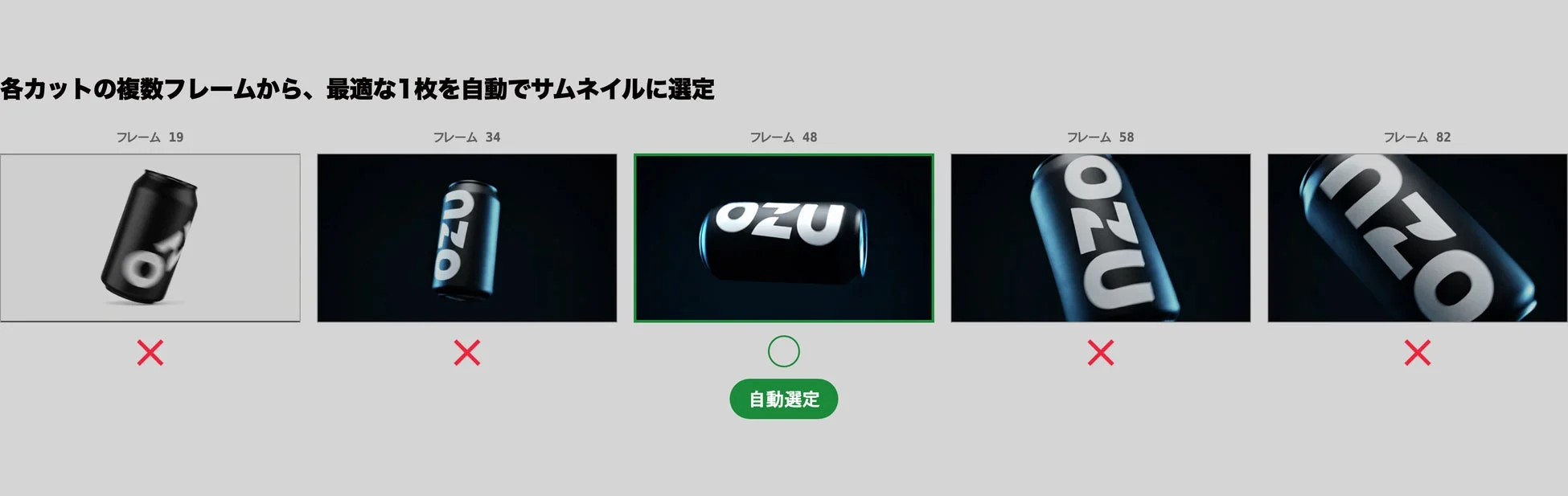 最適なサムネイルの自動選定
