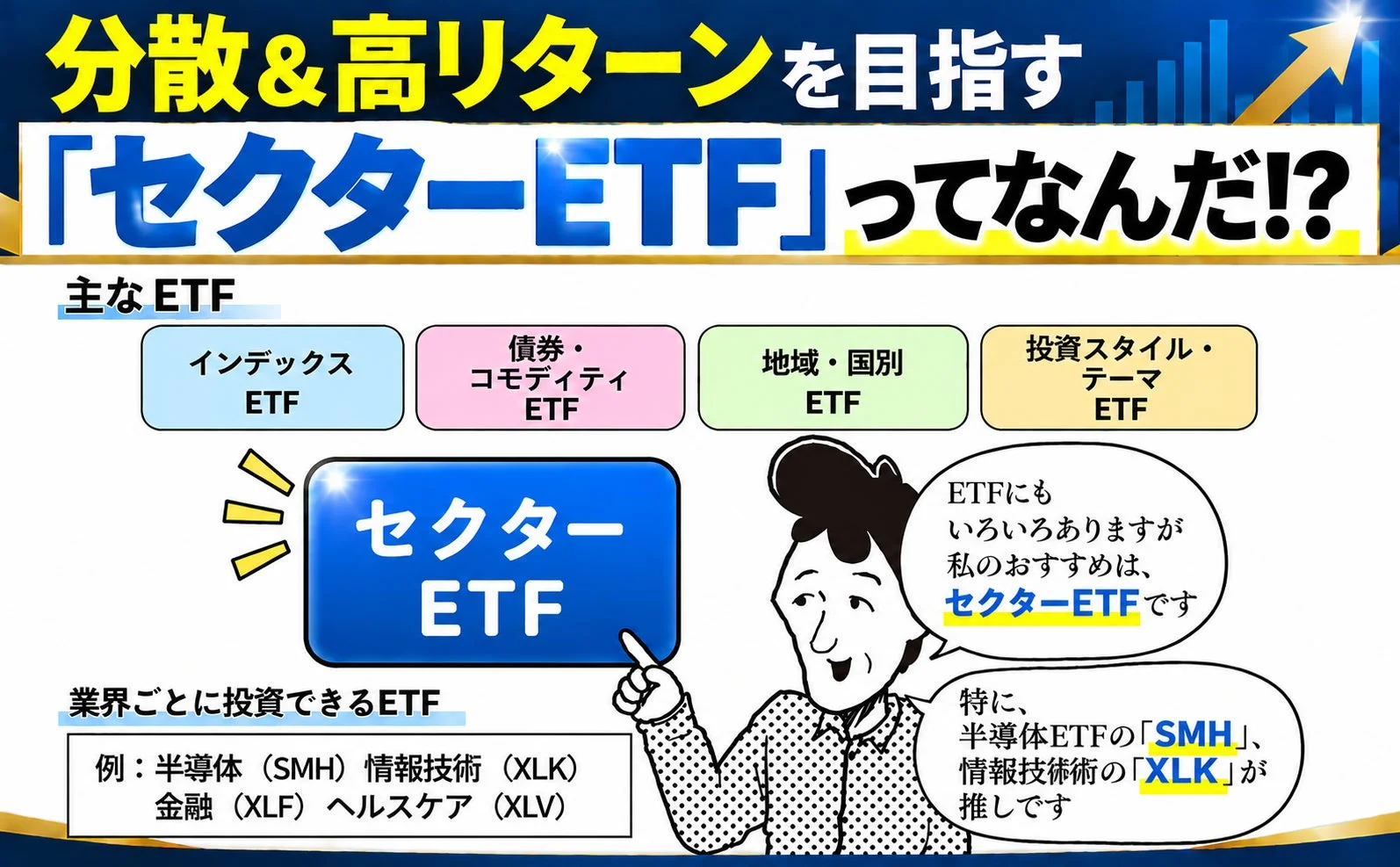 セクターETFの種類と半導体・情報技術ETFの推奨